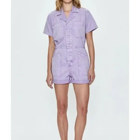 Pistola Lavender Short Sleeve Jumpsuit - Picture 8 of 10